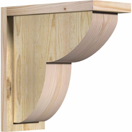 Ekena Millwork Crestline Rough Sawn Corbel w/Backplate, Douglas Fir, 6"W x 14"D x 14"H COR06X14X14CRE01RDF